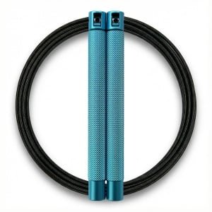 RXpursuit Speedrope Springtouw voor CrossFit - Perfect voor snelle Single Unders en Double Unders - Super Snelle Lagers - Aluminium Handvaten - Blauw-Zwart