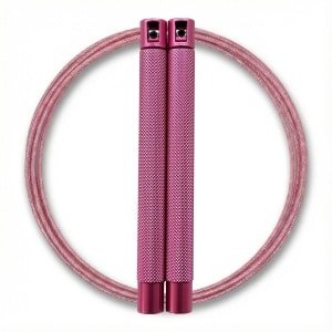 RXpursuit Speedrope Springtouw voor CrossFit - Perfect voor snelle Single Unders en Double Unders - Super Snelle Lagers - Aluminium Handvaten - Roze