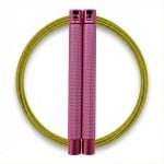 RXpursuit Speedrope Springtouw voor CrossFit - Perfect voor snelle Single Unders en Double Unders - Super Snelle Lagers - Aluminium Handvaten - Roze-Geel