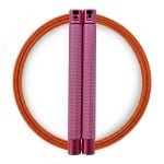 RXpursuit Speedrope Springtouw voor CrossFit - Perfect voor snelle Single Unders en Double Unders - Super Snelle Lagers - Aluminium Handvaten - Roze-Oranje