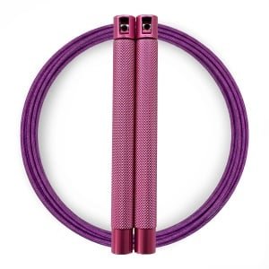 RXpursuit Speedrope Springtouw voor CrossFit - Perfect voor snelle Single Unders en Double Unders - Super Snelle Lagers - Aluminium Handvaten - Roze-Paars
