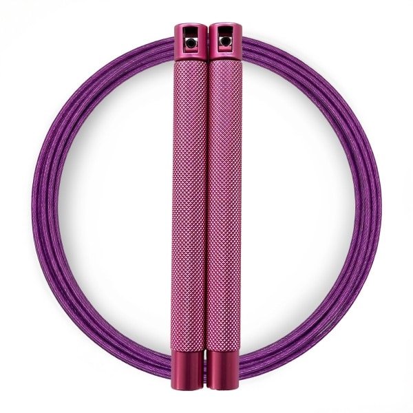 RXpursuit Speedrope Springtouw voor CrossFit - Perfect voor snelle Single Unders en Double Unders - Super Snelle Lagers - Aluminium Handvaten - Roze-Paars