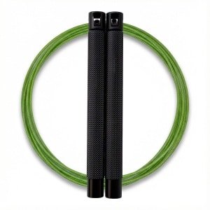 RXpursuit Speedrope Springtouw voor CrossFit - Perfect voor snelle Single Unders en Double Unders - Super Snelle Lagers - Aluminium Handvaten - Zwart-Groen