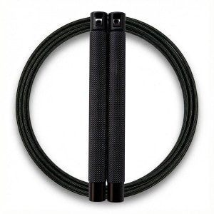 RXpursuit Speedrope Springtouw voor CrossFit - Perfect voor snelle Single Unders en Double Unders - Super Snelle Lagers - Aluminium Handvaten - Zwart
