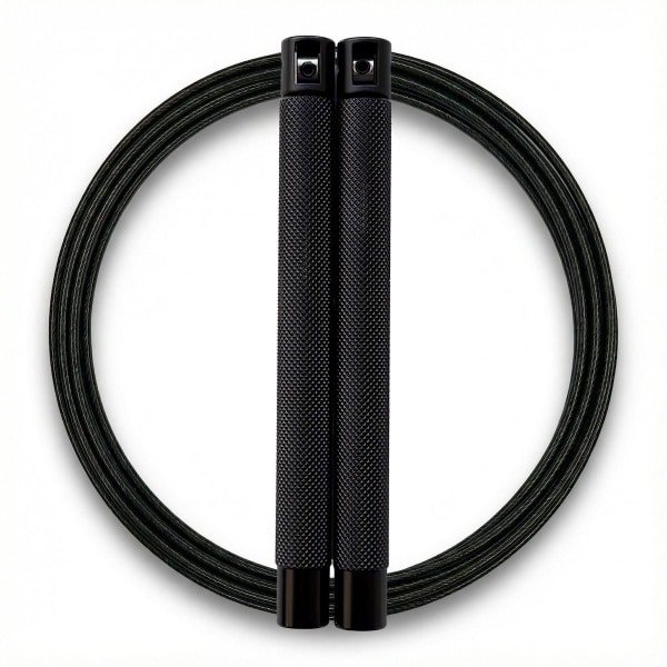 RXpursuit Speedrope Springtouw voor CrossFit - Perfect voor snelle Single Unders en Double Unders - Super Snelle Lagers - Aluminium Handvaten - Zwart