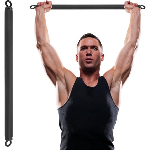 Rally Bar voor Yoga en Pilates - Draagbare Fitness Bar voor Curve Building, Krachttraining en Flexibiliteitsoefeningen