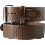 Reeva Bruin Lederen Powerlift Riem - Maat XL - Gewichthefriem geschikt voor Crossfit, Powerlifting, Fitness en Bodybuilding - Lifting Belt voor Heren en Dames