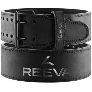 Reeva Lifting Belt - Maat L - Dubbele gespsluiting - Gewichthefriem geschikt voor Crossfit, Powerlifting, Fitness en Bodybuilding - Lifting Belt voor Heren en Dames