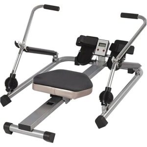 Roeitrainer Inklapbaar - Hometrainer - Roeimachine Fitness - Zilver en Zwart