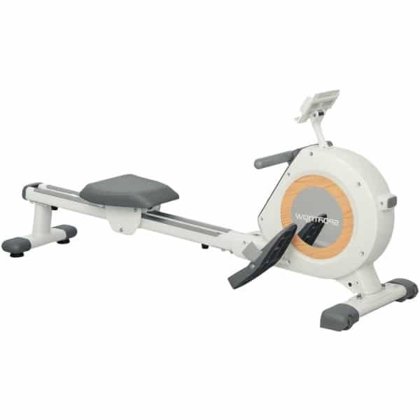 Roeitrainer - Roeimachine - Fitnessapparaat - Indoor Rower - Home Gym - 16 Verstelbare Weerstandsniveaus - LCD Display Met Telefoonhouder - Max. 150 Kg Draagkracht - Compact Design - Wit