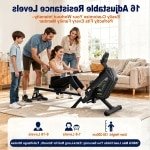 Roeitrainer - Roeimachine - Roeiapparaat - Fitnessapparaat - Trainingsmachine - Magnetisch Weerstandssysteem 16 Niveaus - Inklapbaar Met Max. 160 kg Draagkracht