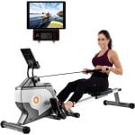 Roeitrainer Thuis - Fitnessapparaat Binnen - Full Body Workout - 8 Weerstandsniveaus - Opvouwbaar Ontwerp