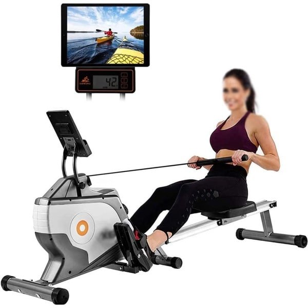 Roeitrainer Thuis - Fitnessapparaat Binnen - Full Body Workout - 8 Weerstandsniveaus - Opvouwbaar Ontwerp