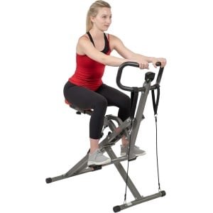 Row-N-Ride PRO Fitnessmachine - Opvouwbare Roeitrainer & Full Body Trainer met Weerstandsbanden - Bil- en Benentraining Cardio