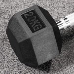 Rubberen Zeshoekige Halters Set | Krachttraining Gewichten voor Thuis en Sportschool | Los Paar of Volledige Set