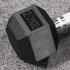 Rubberen Zeshoekige Halters Set | Krachttraining Gewichten voor Thuis en Sportschool | Los Paar of Volledige Set