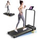 SNJY® Loopband Inklapbaar - Opvouwbare Loopband - Wandelband - Walking Pad Treadmill - t/m 8 km/u - 3-in-1 - Tot 140KG - Zwart