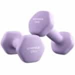 SONGMICS halters, set van 2, 2 x 2 kg, halterset, dumbbells, zeshoek, neopreen coating, krachttraining, workout, fitnesstraining, voor thuis