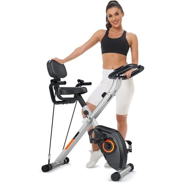 SVN® Hometrainer Fiets - Hometrainers Fitness - Hometrainer - Zilver - 72cm x 39cm x 104cm