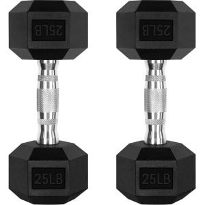Set Dumbbells 11.3 kg - Zeshoekige Halter met Antislip Grip voor Krachttraining