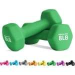 Set Dumbbells voor Krachttraining en Fitness Oefeningen - Groen