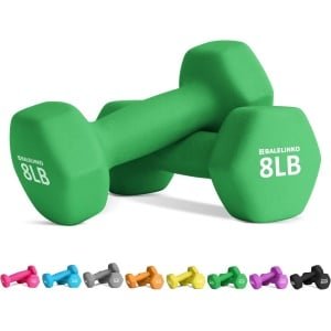 Set Dumbbells voor Krachttraining en Fitness Oefeningen - Groen
