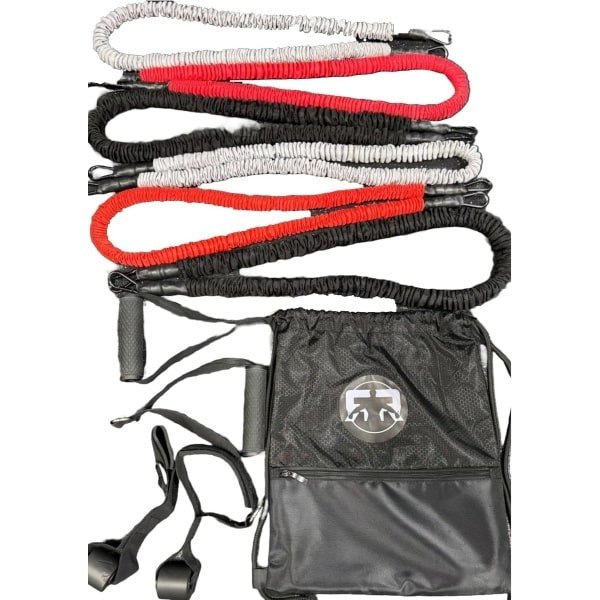 Set Weerstandsbanden Krachttraining voor Bodybuilding en Fitness - Inclusief 6 Banden (15, 40, 60 lbs) en Deurankers