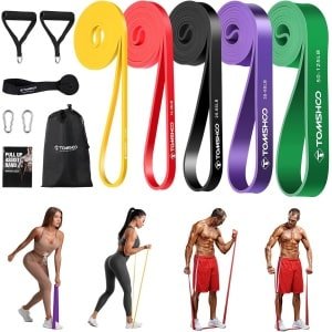 Set Weerstandsbanden met Deuranker en Handvatten - Fitnessbanden voor Krachttraining en Stretching