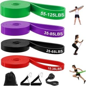 Set Weerstandsbanden voor Krachttraining, Fitness en Yoga met Deuranker