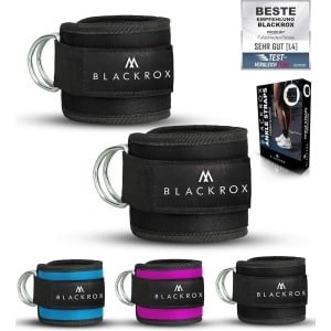 Set van 2 Enkelbanden voor Kabeltraining - Stevige Voetlussen voor Krachttraining en Fitness