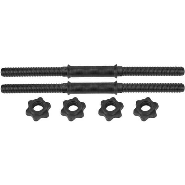 Set van 2 Handgewichten Stangen 45 cm met Spinlock Sluitingen voor Krachttraining