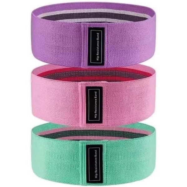 Set van 3 Elastische Weerstandsbanden voor Fitness, Yoga en Krachttraining (Verschillende Weerstandsniveaus)