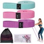 Set van 3 Lange Fitnessbanden - 3 Weerstandsniveaus - Voor Vrouwen & Mannen - Krachttraining, Yoga, Pilates & Fitness