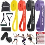 Set van 4 Weerstandsbanden voor Fitness, Yoga en Krachttraining - Incl. Deuranker, Handgrepen, Beschermhoes en Draagtas