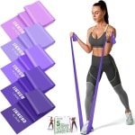Set van 5 Weerstandsbanden - Elastische Stretch Bands voor Yoga - Pilates - Fitness - Strekoefeningen - Krachttraining - Thuisgym Training Bands