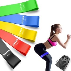 Set van 5 Weerstandsbanden / Fitnessbanden voor Yoga, Pilates & Krachttraining