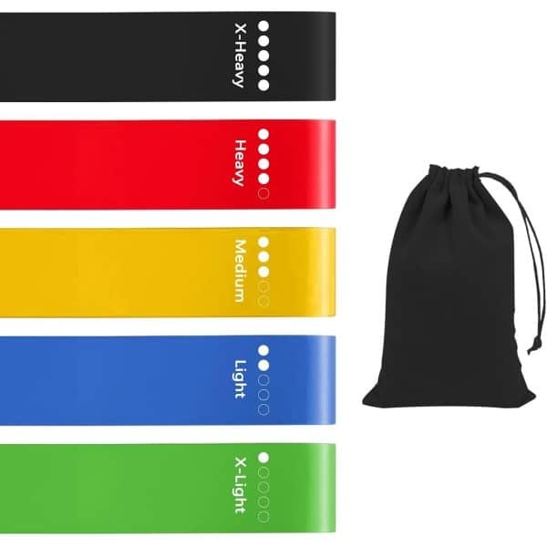Set van 5 Weerstandsbanden voor Fitness, Yoga en Krachttraining met 5 Niveaus