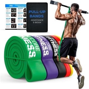 Set van 5 Weerstandsbanden voor Krachttraining, Mobiliteit en Pull-ups