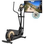 Skandika crosstrainer Carbon P24-RG - Elliptische trainer stil zonder stroom met generator, 16 weerstandsniveaus, tot 150 kg, computer gestuurd, elektronische weerstand, elliptische crosstrainer voor thuis