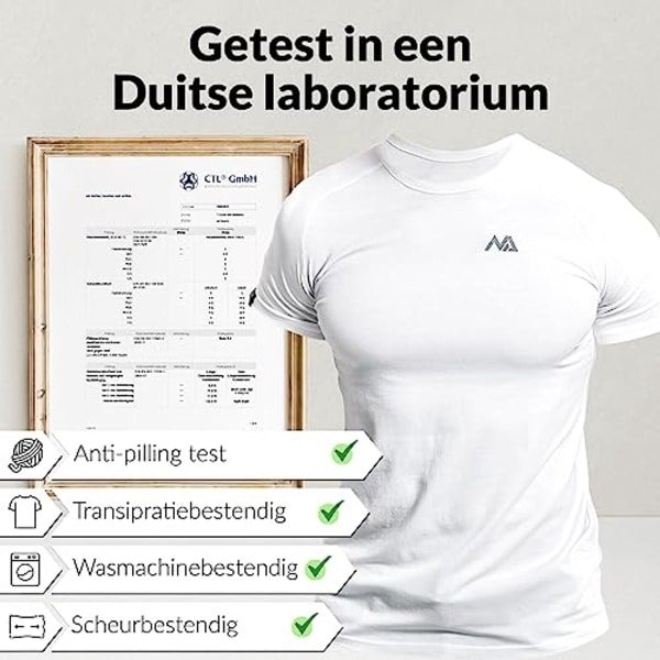 Slim-Fit Fitness T-shirt voor Heren - Sneldrogend Gym T-shirt voor Bodybuilding en Krachttraining