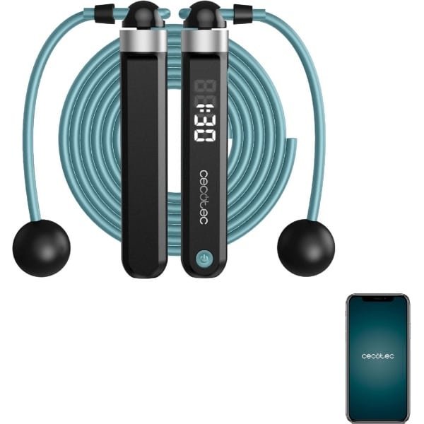 Slim Springtouw - Fitness Touw - Cardio Training - Met LED Display - Verstelbaar 3m - Blauw