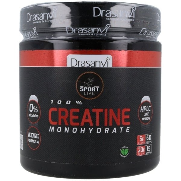Sport Live Creatine Monhydraat 300 g de poudre|Sport Live Creatine Monhydrate 300 g of powder|Monhydrate de créatine Sport Live 300 g de poudre