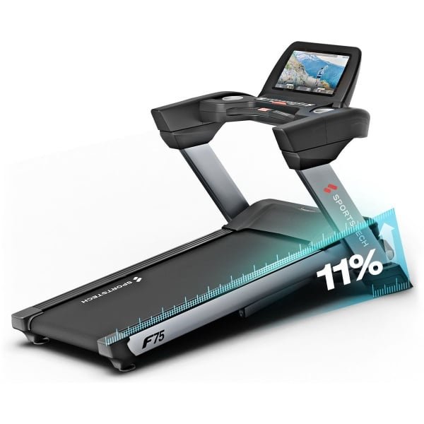 Sportstech loopband F75, extra groot loopvlak, 20 km/u, inklapbaar