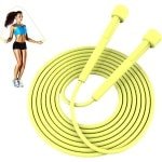 Springtouw - Anti-slip PVC Speed Rope - Fitness & Cardio Training - Slanke Handgrepen (Penmodel) - Duurzaam & Slijtvast - Sport Springtouw voor Kinderen en Volwassenen (Geel)