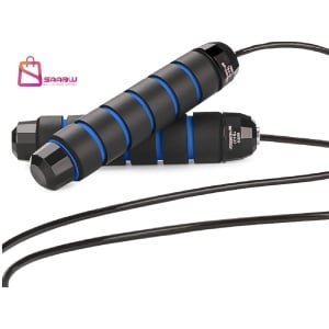 Springtouw Blauw Fitness Verstelbaar Crossfit met Lagers Stalen Kabel - 275cm - springtouw volwassenen - springtouw kinderen - 39190