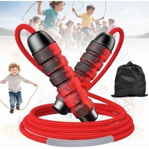 Springtouw Fitness - Oefentouw Touw - Cardio Training - Vrij Instelbaar - 3 Meter Lengte - Rood