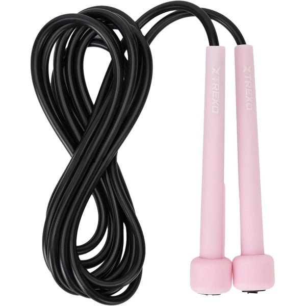 Springtouw - Fitness Touw - Cardio Training - Verstelbare Lengte - Tot 275cm - Lichtroze