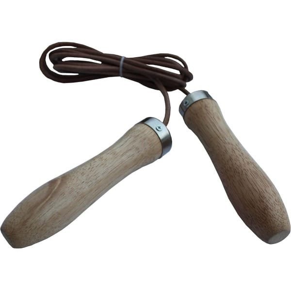 Springtouw Leer - Fitness Touw - Cardio Training - Met Kogellagers - Verstelbaar - Natuurlijk