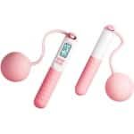 Springtouw zonder touw - Fitness touw - Cardio training - Digitale teller - Verstelbaar - Roze wit