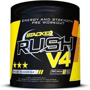 Stacker2 Rush V4 (60 serv) Orange Tangerine - Pre-Workout - Pre-Workout Booster